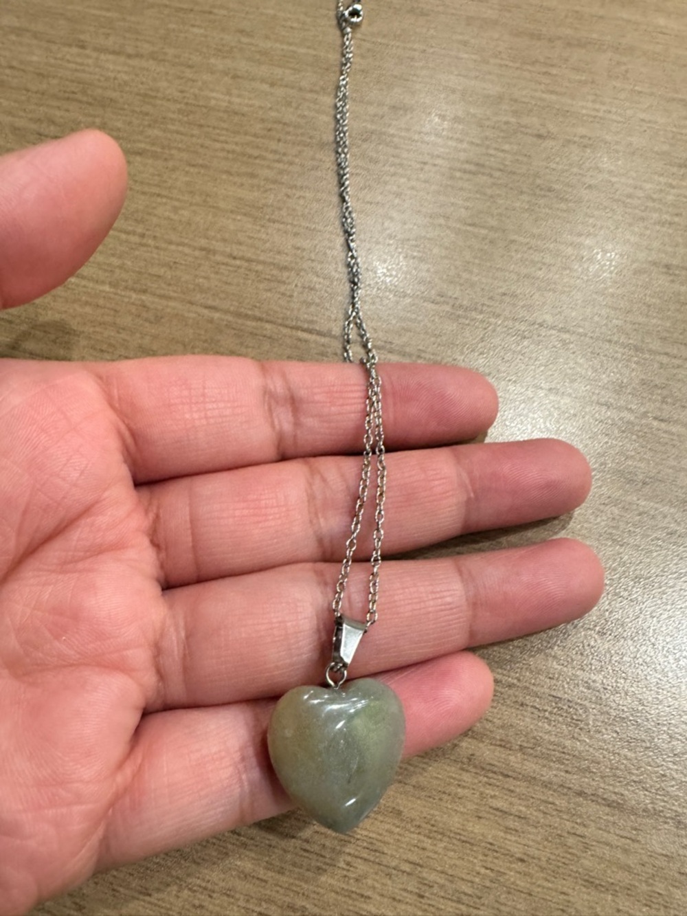 Natural Green Aventurine/Jade Pendant Necklace - Picture 8 of 9